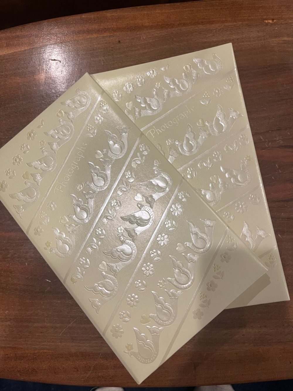 Vintage 80s Hallmark Cream Photo Album Pair